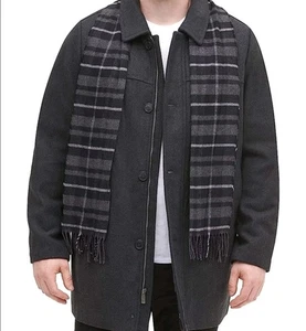 Men's Dockers Heavy Winter Dress Coat With Scarf Large - Picture 1 of 6