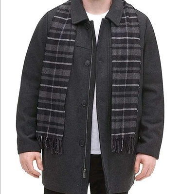 Men's Dockers Heavy Winter Dress Coat With Scarf Large - Image 1 of 4