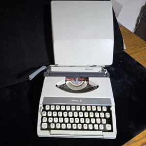 Works Clean Vintage 1970s Royal Mercury Portable Manual Typewriter Cover Case - Picture 1 of 18
