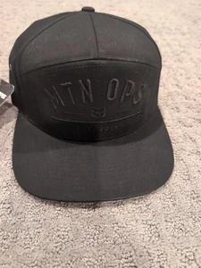 Mountain Ops High Profile Drip Cap Leather Snap Black NWT Free Shipping! - Picture 1 of 8