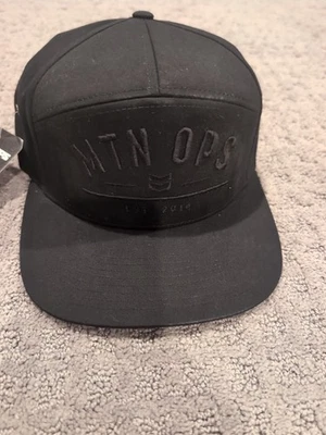 Mountain Ops High Profile Drip Cap Leather Snap Black NWT Free Shipping! - Image 1 of 4