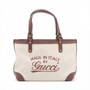 Bolso de Mano Gucci Logo Lona X Cuero Beige x Marrón 269878 - Imagen 1 de 16