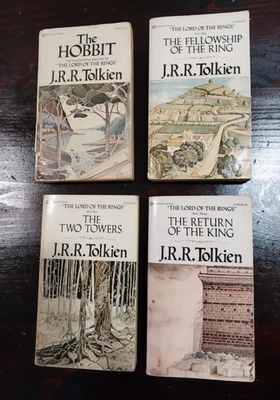 J.R.R Tolkien Vintage 1973 4-Book Set Hobbit And The Lord Of The Rings USED - Image 1 of 4