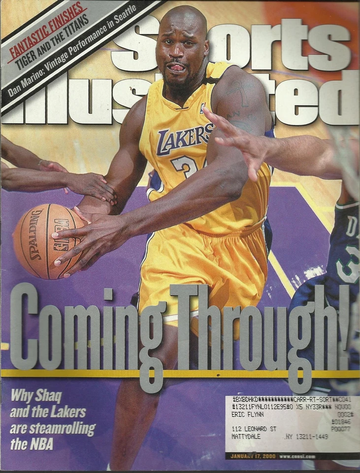 LOS ANGELES LAKERS SHAQUILLE O'NEAL 2000 DEPORTES ILUSTRADOS MVP 15X ALL STAR LSU Foto 1 de 1