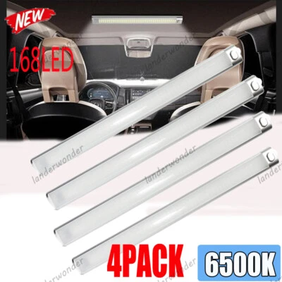 2X 168LED 12V Interior Lights Strip Bar Car Van Bus Caravan 12Volt ON OFF Switch - Image 1 of 4