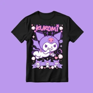 Kuromi T-Shirt Kawaii Harajuku Anime My Melody Sanrio Funny Gift Shirt All Size - Picture 1 of 5