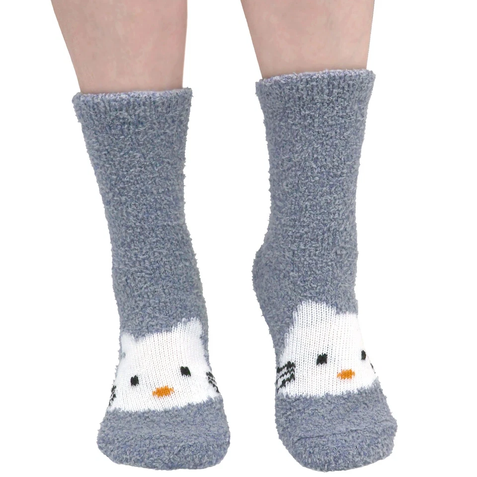 Calcetines Súper Suaves Cálidos Lindos Animales Antideslizantes Difusos Esponjosos Crew Invierno Hogar Foto 1 de 1