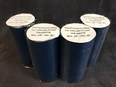 4 x Intermec Resin Enhanced Wax Ribbon, 4.09'' x 502' (104mm x 153m) Black - Image 1 of 4