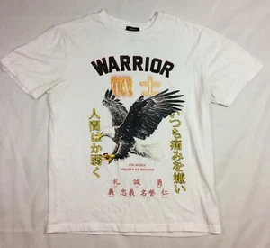 Herren Forever 21 White Warrior Graphic Print Eagle Größe XL - Bild 1 von 4
