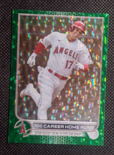 2022 Topps Update Shohei Ohtani 100 Career Home Runs Green Foil #US92 392/499 SP