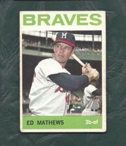1964 Topps Baseballkarte #35 Ed Ed Eddie Mathews Milwaukee Braves VGEX - Bild 1 von 2