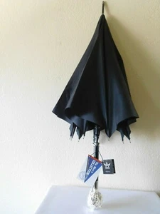 New World Traveler Men's LUXURY Chrome Plated LIONS Head Umbrella Walking Stick - Picture 1 of 5