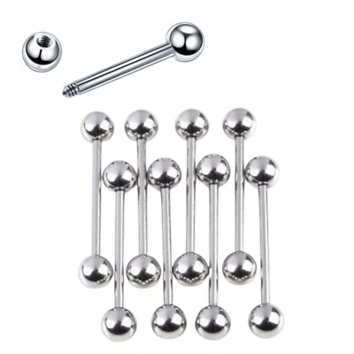 Piercing barretta barbell in acciaio orecchio bilancino lingua orecchino lobo - Immagine 1 di 4