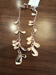 Kendra Scott Rose Gold White Crystal Dangle Earrings - Picture 1 of 2