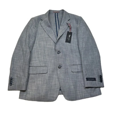 Abrigo deportivo Tommy Hilfiger Gene para hombre 38S 38 azul denim TH Flex NUEVO Foto 1 de 4