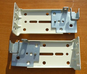 (1 PAIR) Vintage Cream Adjustable Kirsch Superfine Traverse Rod End Brackets - Picture 1 of 6