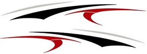 8 Rv Trailer Popup Camper Stripes Graphics Decals Kit-PM2-BKRS - Picture 1 of 2