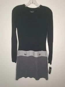Amy Wear Womens Sweater Dress Black Gray NWT Size Medium - Picture 1 of 5
