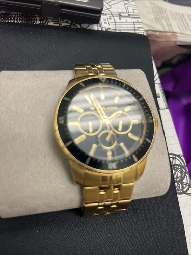 Orologio Nuovo con Etichette Michael Kors Cunningham Multifunzione Oro Acciaio Inox MK7154
