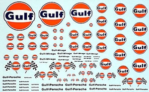 Motorsport Sponsoren Bogen Rallye Interserie Gulf No.6 - 1:24 Decal Abziehbilder - Bild 1 von 1