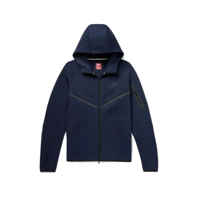 Sudadera con capucha Nike Tech Fleece Windrunner azul obsidiana negra HV0949-451 para hombre Foto 1 de 4