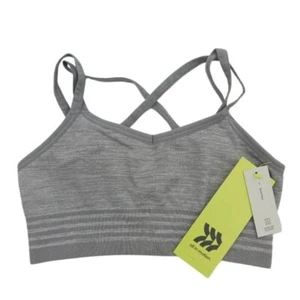All In Motion Sports Bra Youth Girls Size S 6/6X Gray Bralette Wicking Pullover - Picture 1 of 4