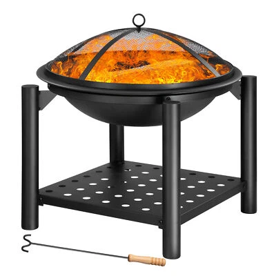 GARDEBRUK Feuerschale Feuerkorb Feuerstelle Funkenschutz Ø55cm Garten Terrassenofen Grill