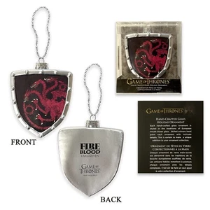 Offizielles Game of Thrones Targaryen Siegel Logo Glas Weihnachten Urlaub Ornament - Bild 1 von 2