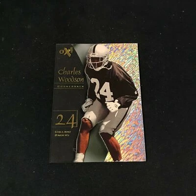 1998 Ex 2001 CHARLES WOODSON #58 Oakland Raiders ~MR02A - Image 1 of 2