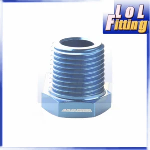 1/2'' NPT Male To 1/4'' NPT Female Reducer Adapter Fitting Aluminum Blue - Picture 1 of 5