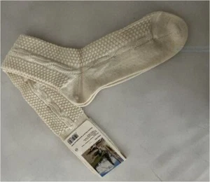 Kniestrümpfe Strümpfe Herren Trachten Wandern Jagd Socken Natur Zopfmuster Beige - Bild 1 von 3