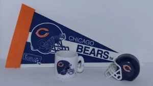 Chicago Bears Mini Set Includes Mini Felt Flag, Mini Helmet & Mini Mug - Picture 1 of 7