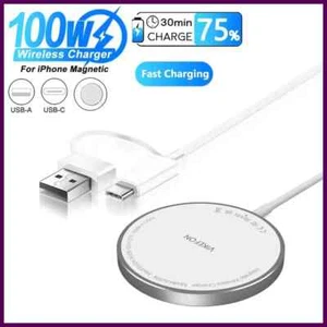 Almohadilla Cargador Inalámbrica Magnética 100W USB + Tipo C para Magsafe iPhone 16 15 14 - Imagen 1 de 25