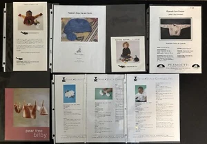 Lot 8 Designer Baby Toddler Knitting Pattern Leaflets Sweaters Hats Socks Bootie - Picture 1 of 9