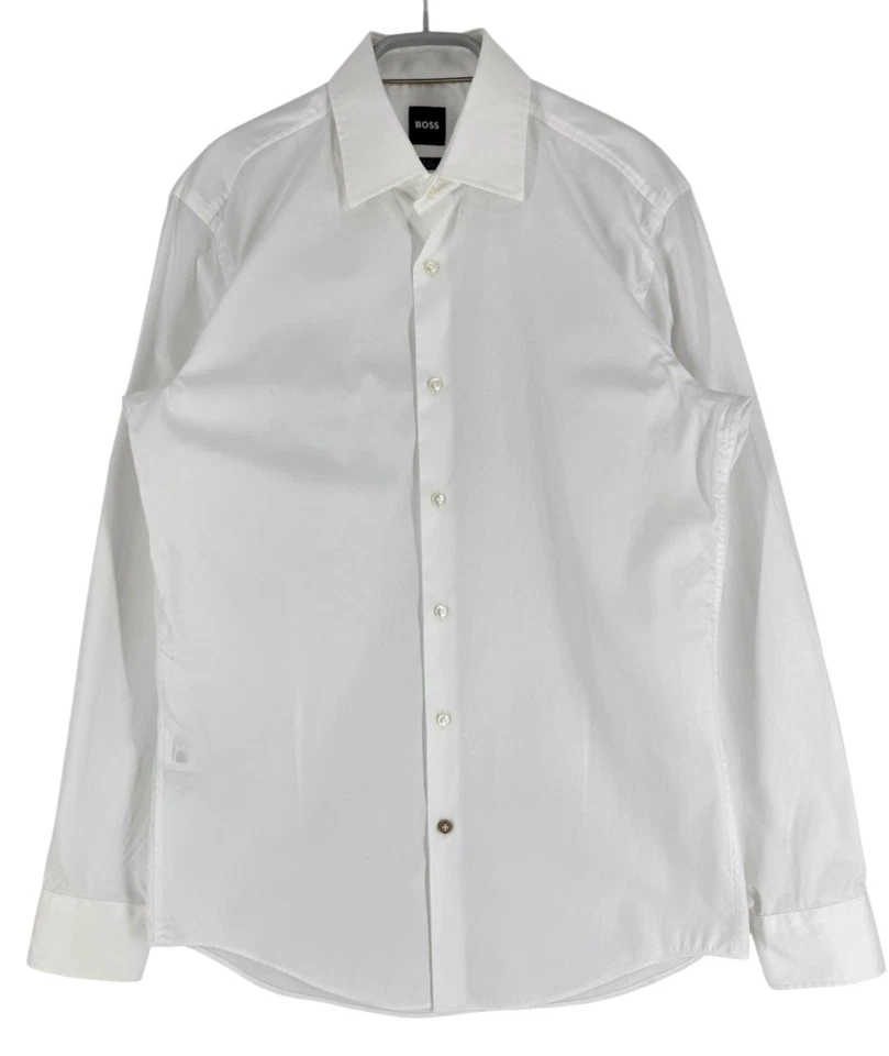 Hugo Boss Uomo H-Hank-Kent-C1-21 Slim Fit Casual Formale Taglia M - 39 15 1/2 - Immagine 1 di 4