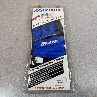 Mizuno TechFIRE PRO Batters Glove Adult M New Vintage Left Hand BLUE - Image 1 of 4