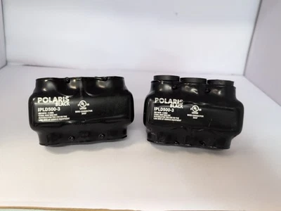 (2) Polaris IPLD500-3  Multi-Cable Connector Dual Entry 3-Ports 500MCM-3AWG - Image 1 of 4
