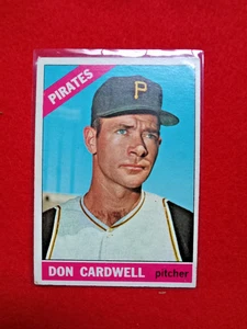 Tarjeta de béisbol 1966 Topps #235 Don Cardwell Pirates artículo 3 en muy buen estado/excelente - Imagen 1 de 3