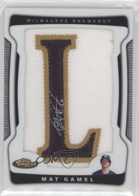 2009 Topps Finest Letter /285 Mat Gamel (Letter L) #151 RPA Rookie Patch Auto RC - Image 1 of 2