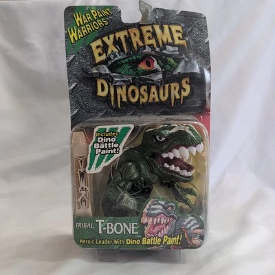 Mattel Extreme Dinosaurs Tribal T-Bone On Card “War Paint Warriors” 1997 Foto 1 de 4