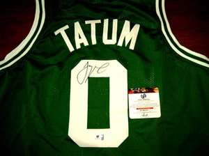 Jason Tatum Boston Celtics Autographed Custom Basketball Jersey w/coa - Picture 1 of 2