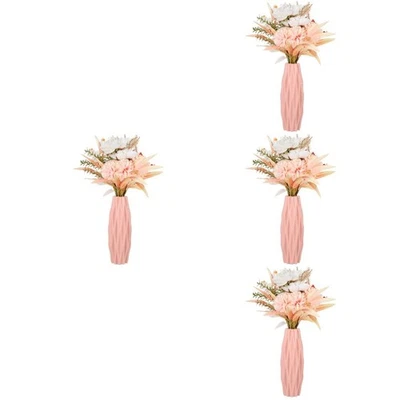  4 Count Vasen Deko Kunststoff Dekoration Wohnzimmer Blumenvase Modern - Bild 1 von 4