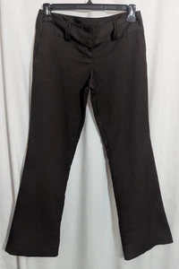 y2k NO BOUNDARIES Brown Low Rise Flare Dress Pants Size Jrs 9 31" inseam L1 - Picture 1 of 7
