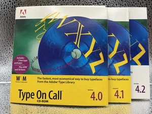 Adobe Type on Call CDs Version 4.0, 4.1 & 4.2 for Mac, Windows, UNIX - Picture 1 of 4