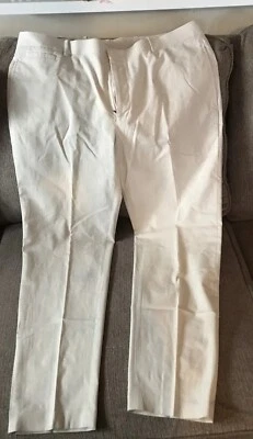 Pantalones de vestir para hombre concepto internacional caqui pierna recta 36"x32" lino I.N.C Foto 1 de 4