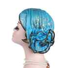 Fashion Women Lace Flower Pleat Beanie Mesh Turban Muslim Chemo Cap Head Wrap