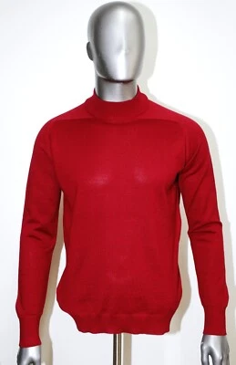 New Vintage 70s MONTAGUT PARIS Red Long Sleeves Sweater Size L Made in France - Image 1 of 4