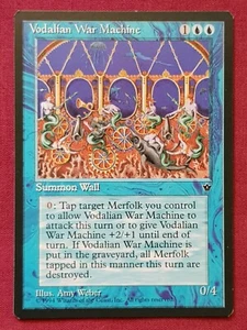Magic The Gathering FALLEN EMPIRES VODALIAN WAR MACHINE blue card MTG - Picture 1 of 2