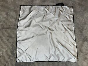 Vintage 17.5” Gucci Pocket Square Handkerchief 100% Silk Made In Italy 90’s