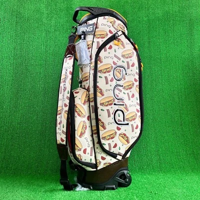 Ping Golf Arizona Sonoran Hot Dog Cart Bag with Wheels 9in Unisex 5-way Beige - Image 1 of 4